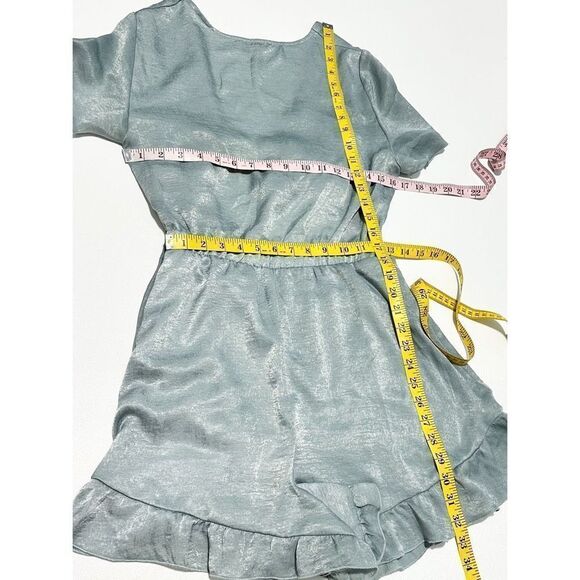 Show Me Your Mumu Women's‎ Riviera Tie-Front Romper Ruffle Trim Green Large - Picture 11 of 14